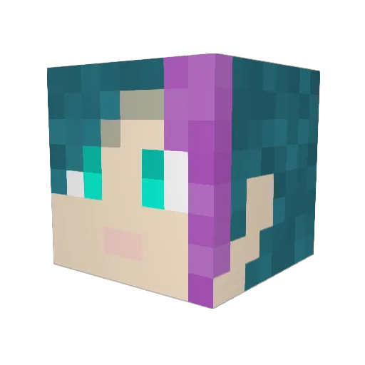 mclublin1 Minecraft avatar head, 3D render
