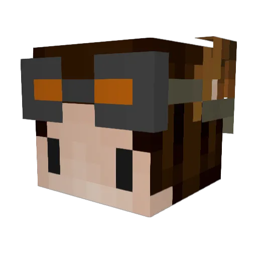 mcmann Minecraft avatar head, 3D render