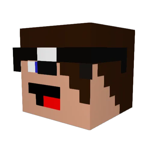 mcmarlonlimas Minecraft avatar head, 3D render
