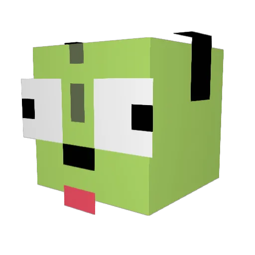 mcmeaties Minecraft avatar head, 3D render