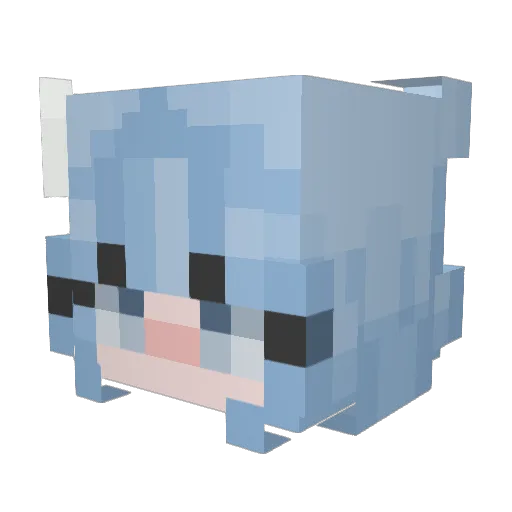 mcmoon0303 Minecraft avatar head, 3D render