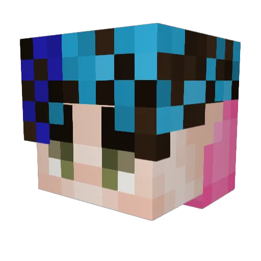 mcnicholasm Minecraft avatar head, 3D render