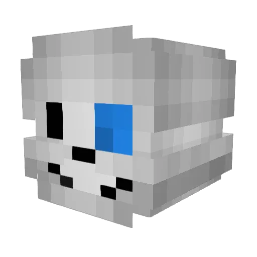 mco_binbash Minecraft avatar head, 3D render