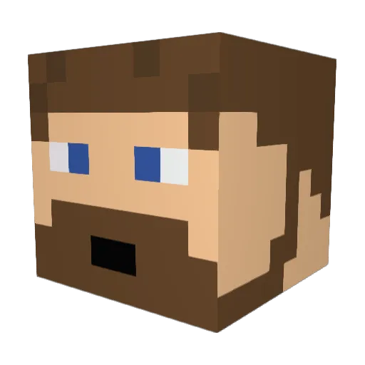 mcomerr Minecraft avatar head, 3D render