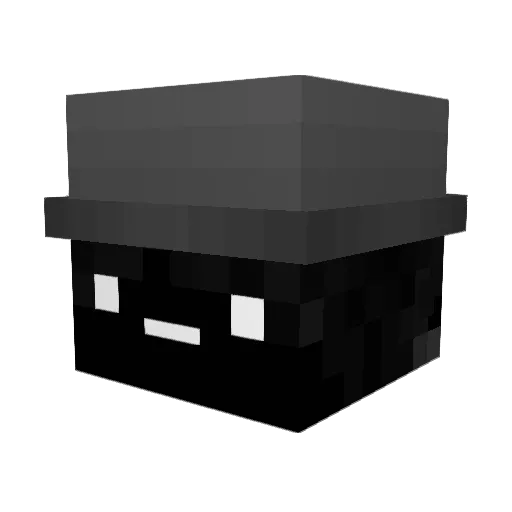 mconi Minecraft avatar head, 3D render