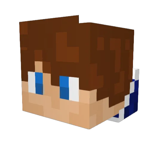 mcpcurry Minecraft avatar head, 3D render
