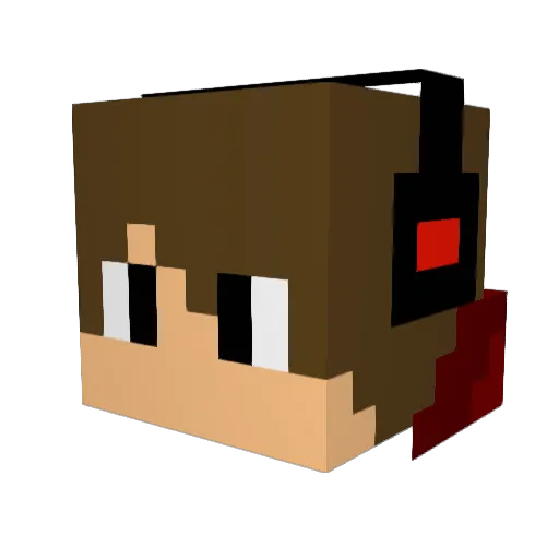 mcplayer48 Minecraft avatar head, 3D render