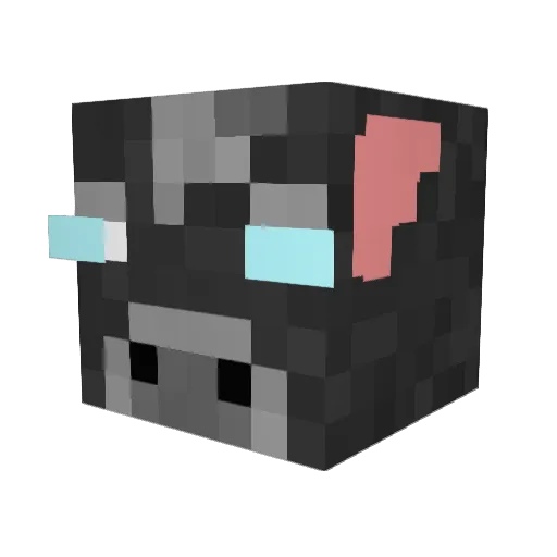 mcprac Minecraft avatar head, 3D render