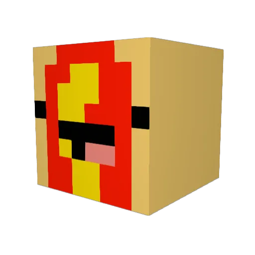 mcprofessional5 Minecraft avatar head, 3D render