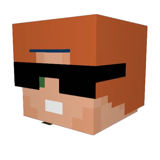 mcprogamer300069 Minecraft avatar head, 3D render
