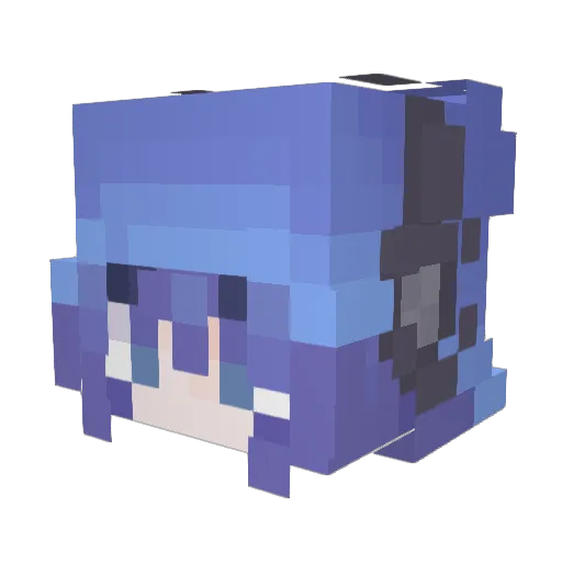 mcpvzl Minecraft avatar head, 3D render