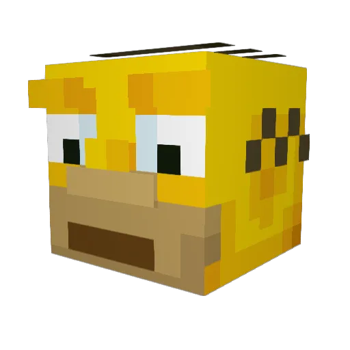 mcquinten Minecraft avatar head, 3D render