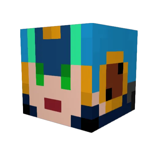 mcrmcr Minecraft avatar head, 3D render