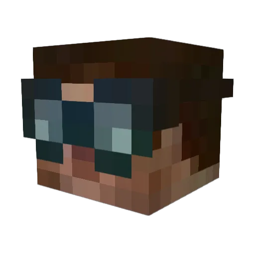 mcskware Minecraft avatar head, 3D render
