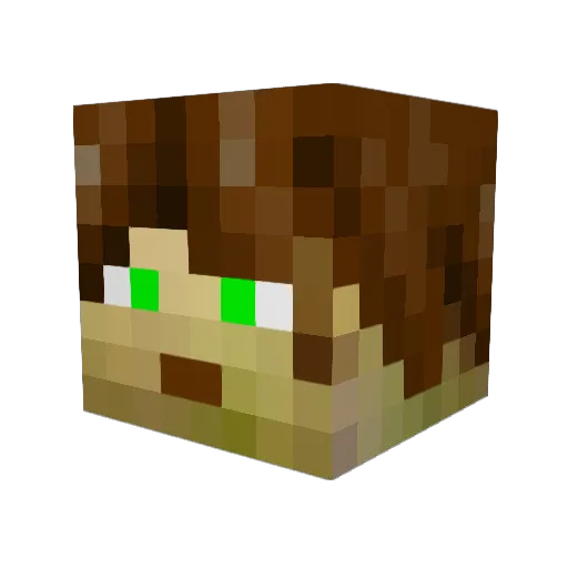 mcsl3510 Minecraft avatar head, 3D render