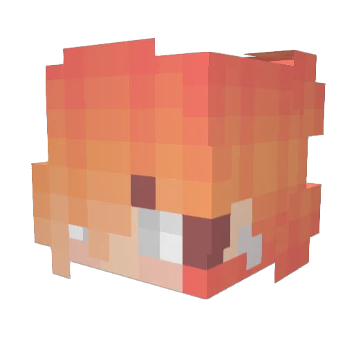 mcslim42 Minecraft avatar head, 3D render