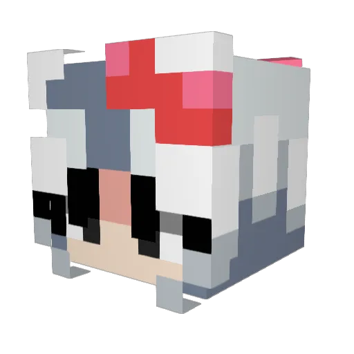mcsnaered Minecraft avatar head, 3D render