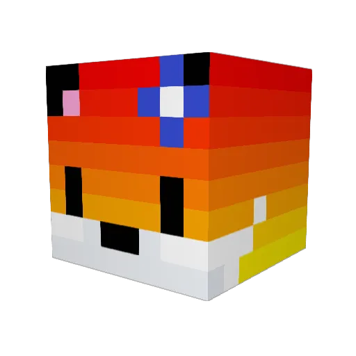mcsweetcheeks Minecraft avatar head, 3D render