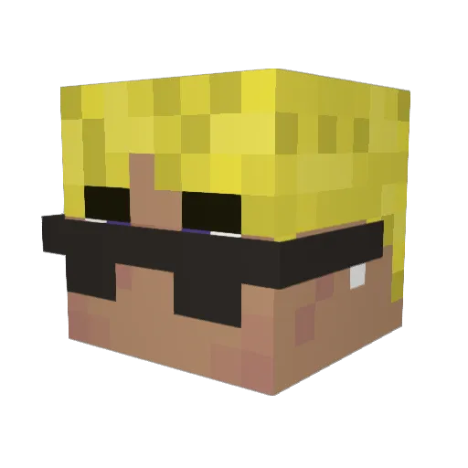 mctouss Minecraft avatar head, 3D render
