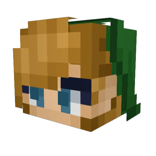 mcuarto Minecraft avatar head, 3D render
