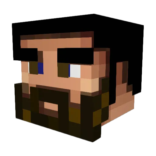mcwoodie Minecraft avatar head, 3D render