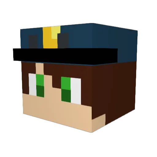 mcypert Minecraft avatar head, 3D render