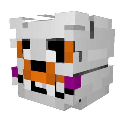 mczern Minecraft avatar head, 3D render