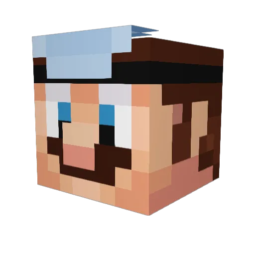 md2b Minecraft avatar head, 3D render