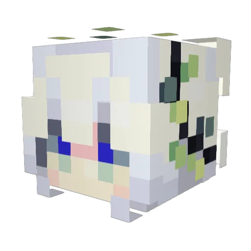 mda_ Minecraft avatar head, 3D render