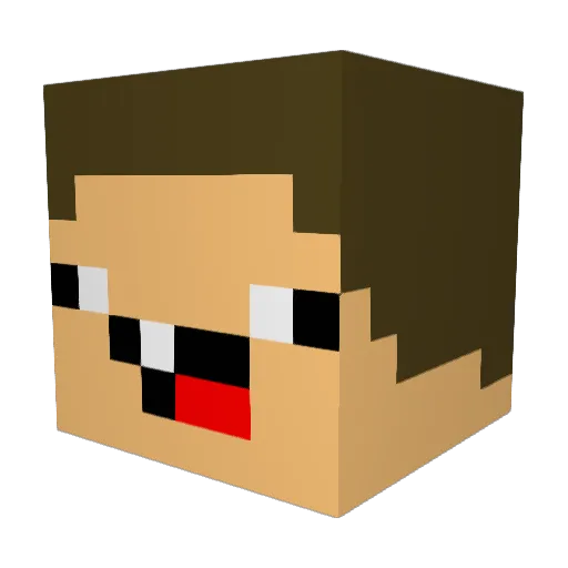 mdbang Minecraft avatar head, 3D render