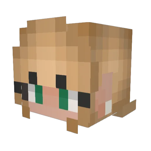 mddvv Minecraft avatar head, 3D render