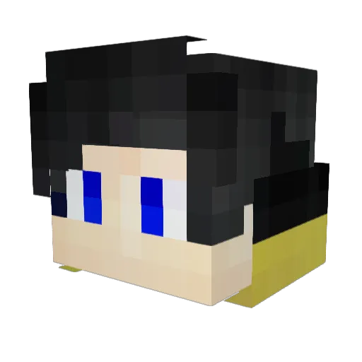 mdeVDem Minecraft avatar head, 3D render