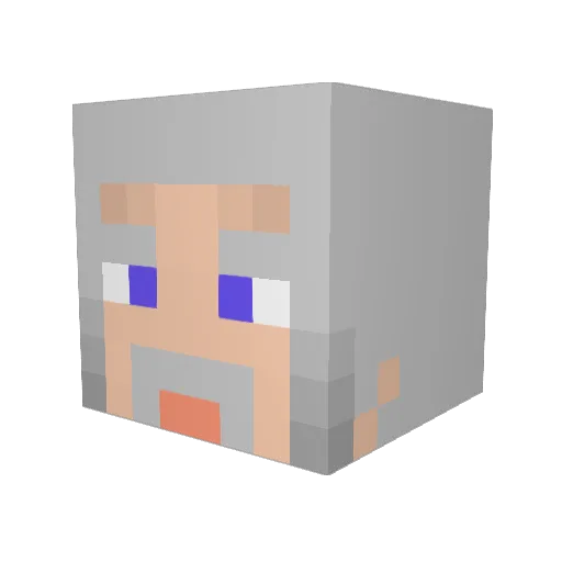 mdgates00 Minecraft avatar head, 3D render