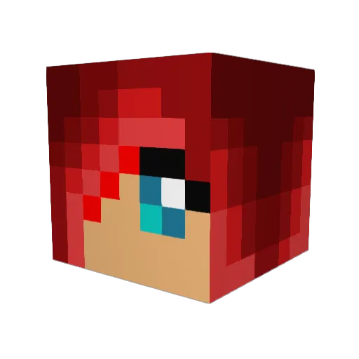 mdkbc Minecraft avatar head, 3D render