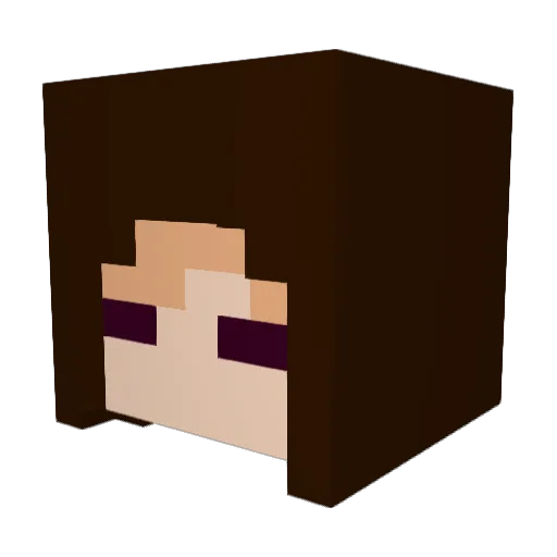 mdl_compactdisk2 Minecraft avatar head, 3D render
