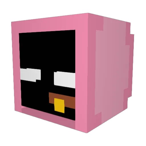 mdn1862a Minecraft avatar head, 3D render