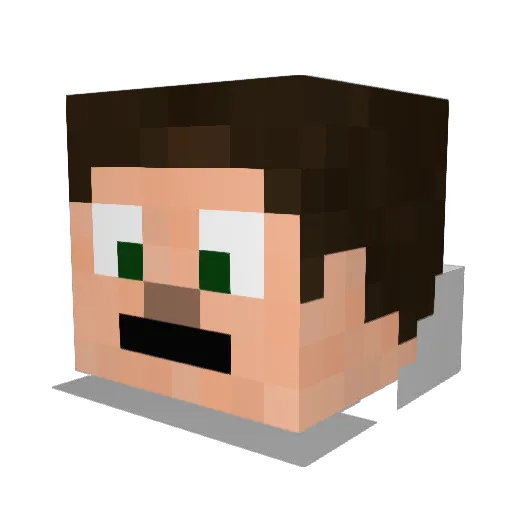 mdppi Minecraft avatar head, 3D render
