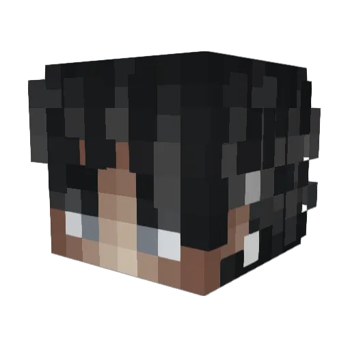 mdrlunatiqs Minecraft avatar head, 3D render