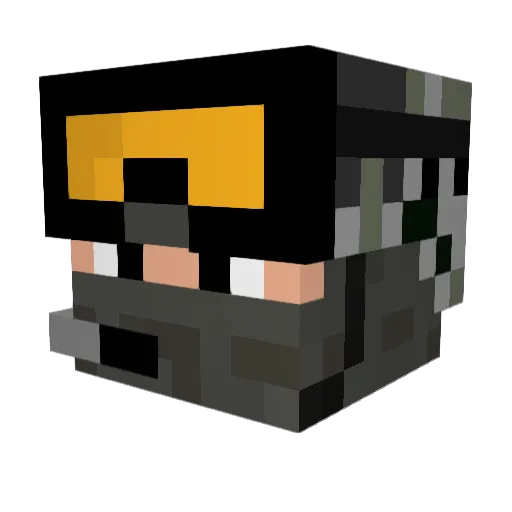 mdwig Minecraft avatar head, 3D render