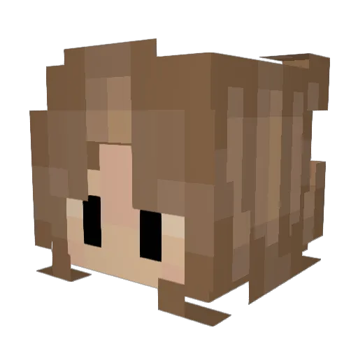 me111anie Minecraft avatar head, 3D render