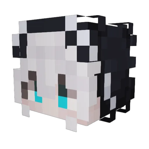 me1p6 Minecraft avatar head, 3D render
