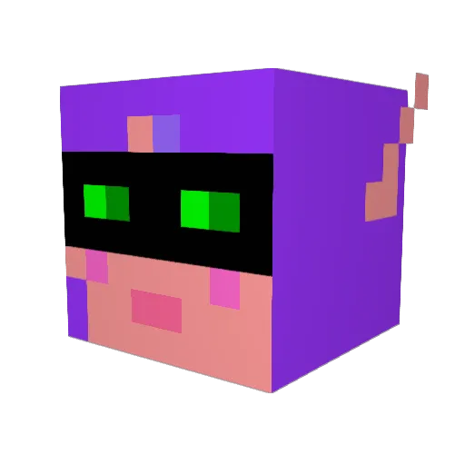 me2sweet Minecraft avatar head, 3D render
