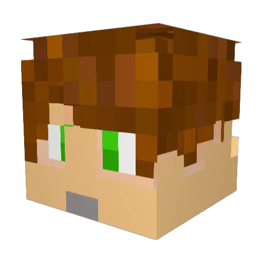 me777 Minecraft avatar head, 3D render