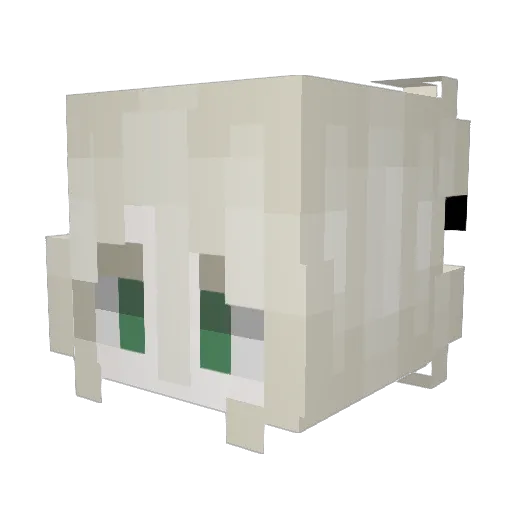 me7shqio Minecraft avatar head, 3D render