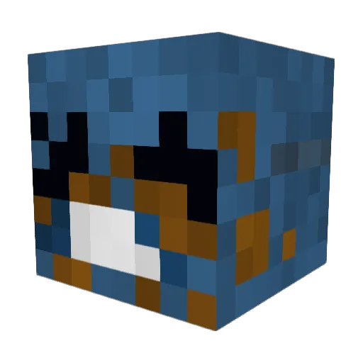 me8w Minecraft avatar head, 3D render