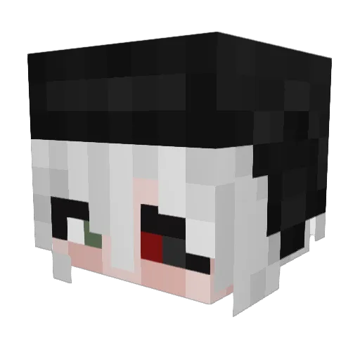 meKyouko Minecraft avatar head, 3D render