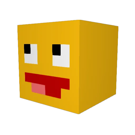 me_ax Minecraft avatar head, 3D render
