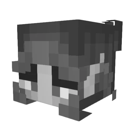 me_ghost Minecraft avatar head, 3D render
