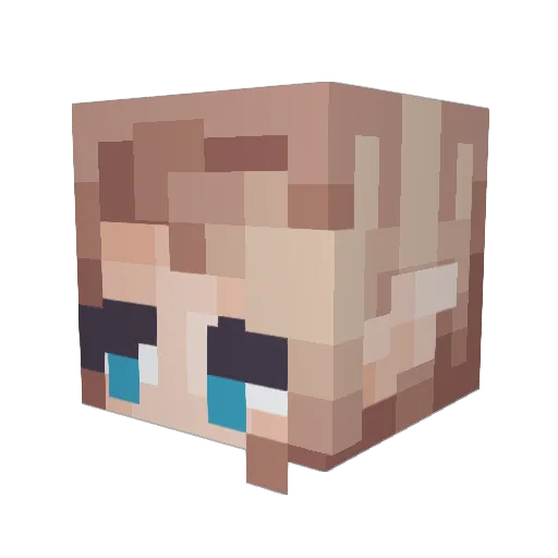 meadalyn Minecraft avatar head, 3D render