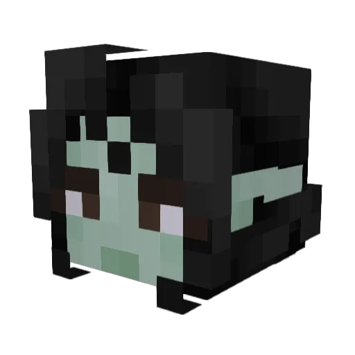meadowsweet Minecraft avatar head, 3D render